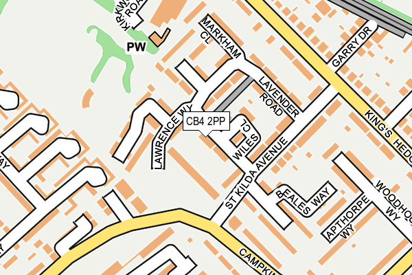 CB4 2PP map - OS OpenMap – Local (Ordnance Survey)