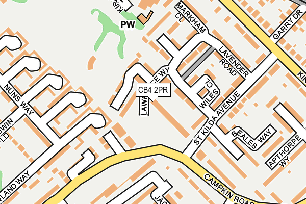 CB4 2PR map - OS OpenMap – Local (Ordnance Survey)