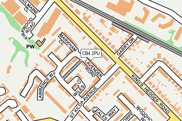 CB4 2PU map - OS OpenMap – Local (Ordnance Survey)