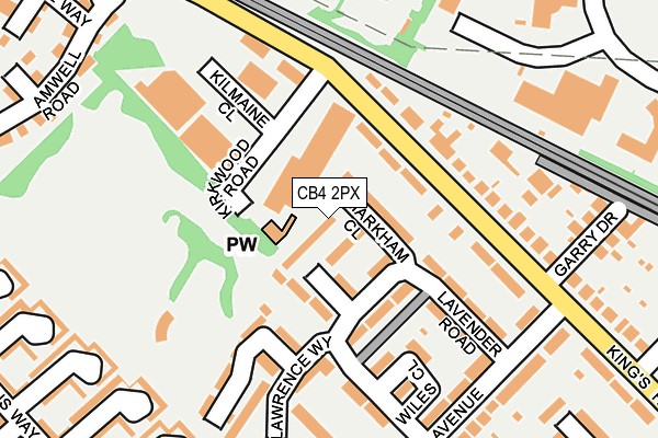 CB4 2PX map - OS OpenMap – Local (Ordnance Survey)
