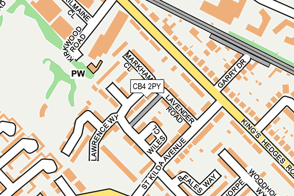 CB4 2PY map - OS OpenMap – Local (Ordnance Survey)