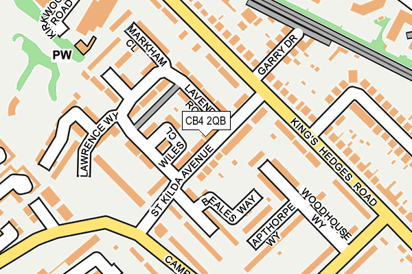 CB4 2QB map - OS OpenMap – Local (Ordnance Survey)