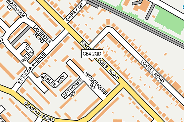CB4 2QD map - OS OpenMap – Local (Ordnance Survey)
