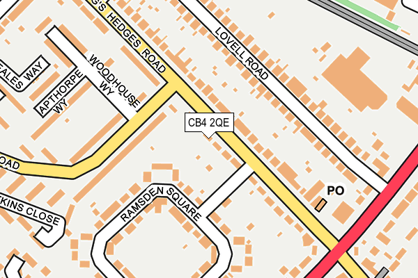 CB4 2QE map - OS OpenMap – Local (Ordnance Survey)