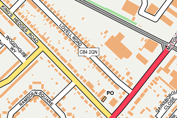 CB4 2QN map - OS OpenMap – Local (Ordnance Survey)