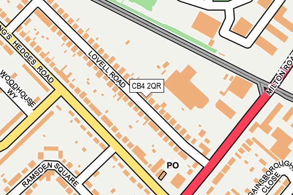 CB4 2QR map - OS OpenMap – Local (Ordnance Survey)