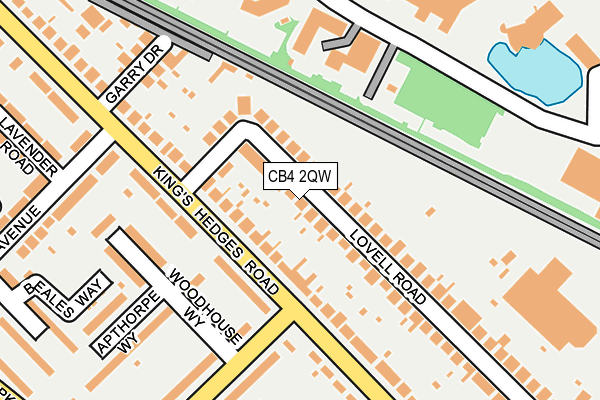 CB4 2QW map - OS OpenMap – Local (Ordnance Survey)