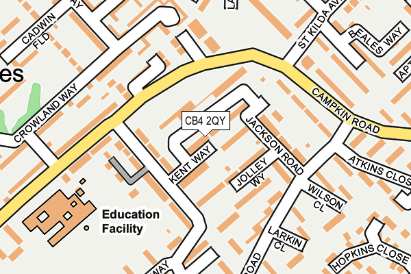 CB4 2QY map - OS OpenMap – Local (Ordnance Survey)