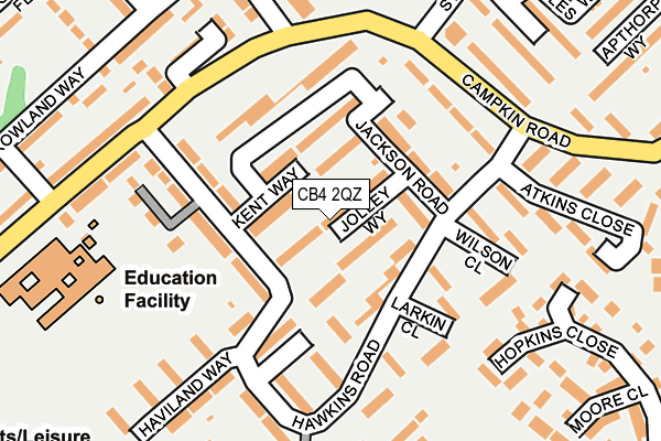 CB4 2QZ map - OS OpenMap – Local (Ordnance Survey)