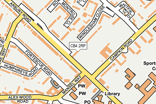 CB4 2RP map - OS OpenMap – Local (Ordnance Survey)