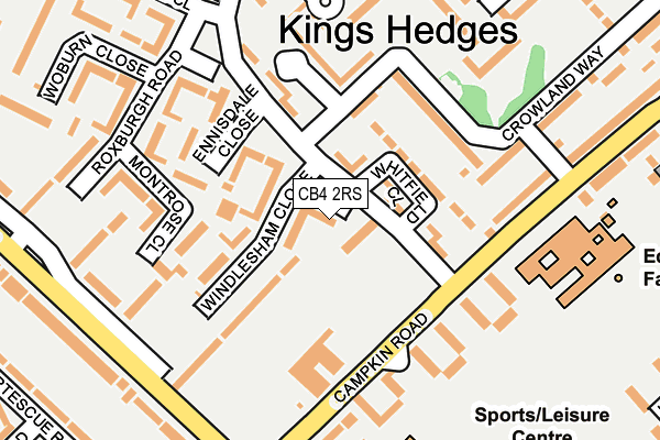 CB4 2RS map - OS OpenMap – Local (Ordnance Survey)