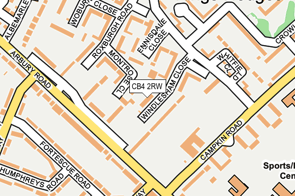 CB4 2RW map - OS OpenMap – Local (Ordnance Survey)