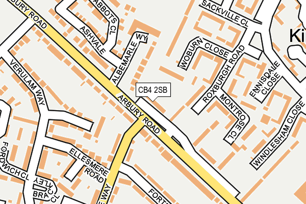 CB4 2SB map - OS OpenMap – Local (Ordnance Survey)
