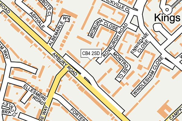 CB4 2SD map - OS OpenMap – Local (Ordnance Survey)