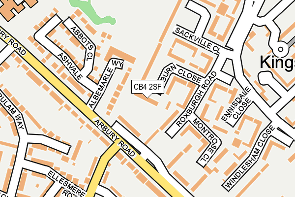 CB4 2SF map - OS OpenMap – Local (Ordnance Survey)