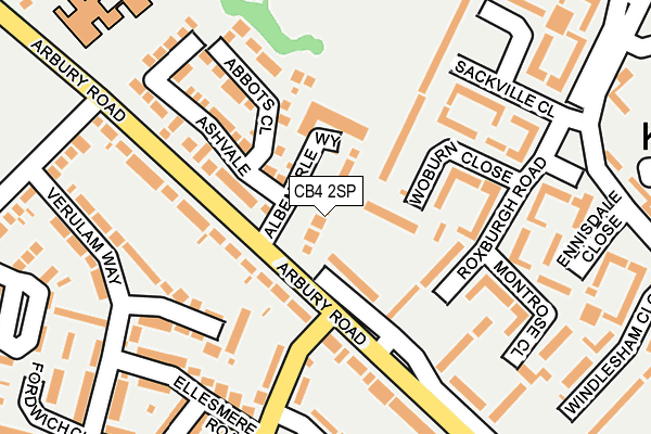 CB4 2SP map - OS OpenMap – Local (Ordnance Survey)