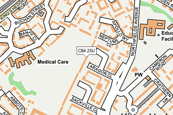 CB4 2SU map - OS OpenMap – Local (Ordnance Survey)