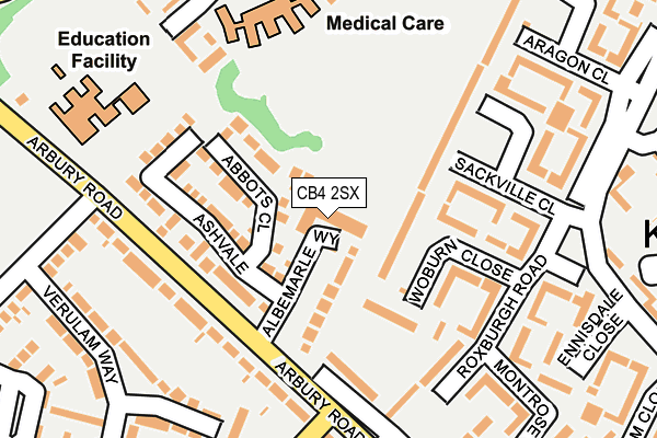 CB4 2SX map - OS OpenMap – Local (Ordnance Survey)