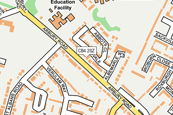 CB4 2SZ map - OS OpenMap – Local (Ordnance Survey)
