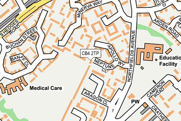 CB4 2TP map - OS OpenMap – Local (Ordnance Survey)