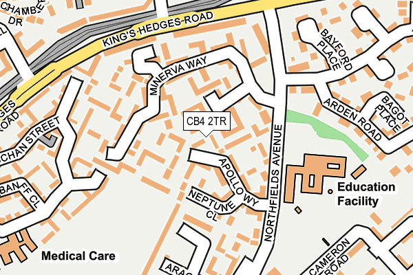 CB4 2TR map - OS OpenMap – Local (Ordnance Survey)