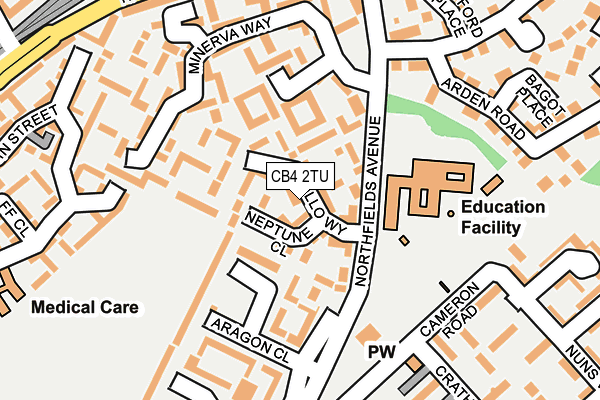 CB4 2TU map - OS OpenMap – Local (Ordnance Survey)
