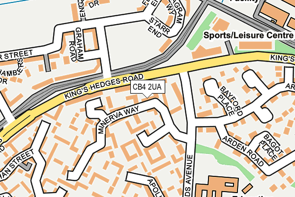 CB4 2UA map - OS OpenMap – Local (Ordnance Survey)