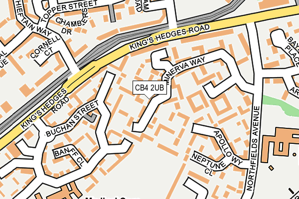 CB4 2UB map - OS OpenMap – Local (Ordnance Survey)