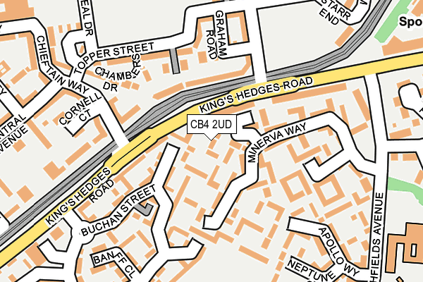 CB4 2UD map - OS OpenMap – Local (Ordnance Survey)