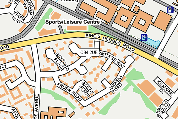 CB4 2UE map - OS OpenMap – Local (Ordnance Survey)