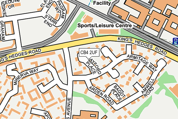CB4 2UF map - OS OpenMap – Local (Ordnance Survey)