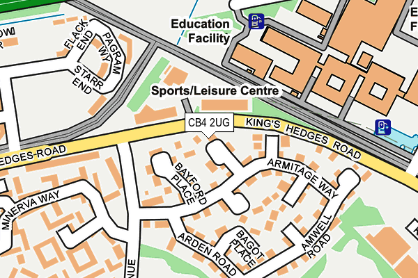 CB4 2UG map - OS OpenMap – Local (Ordnance Survey)