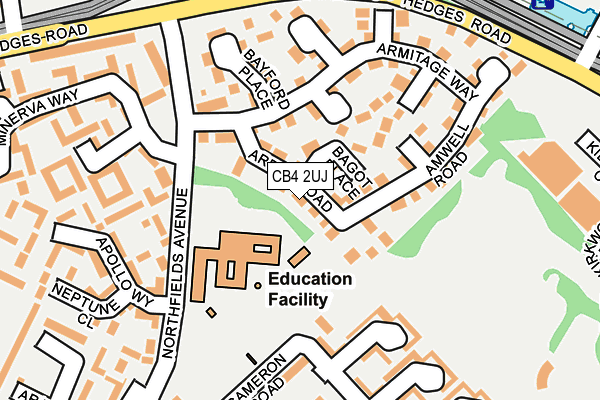 CB4 2UJ map - OS OpenMap – Local (Ordnance Survey)