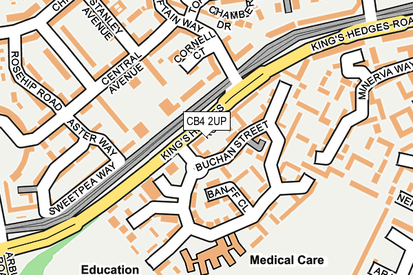 CB4 2UP map - OS OpenMap – Local (Ordnance Survey)