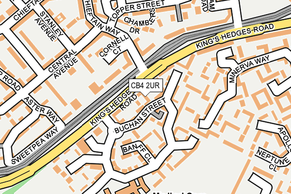 CB4 2UR map - OS OpenMap – Local (Ordnance Survey)