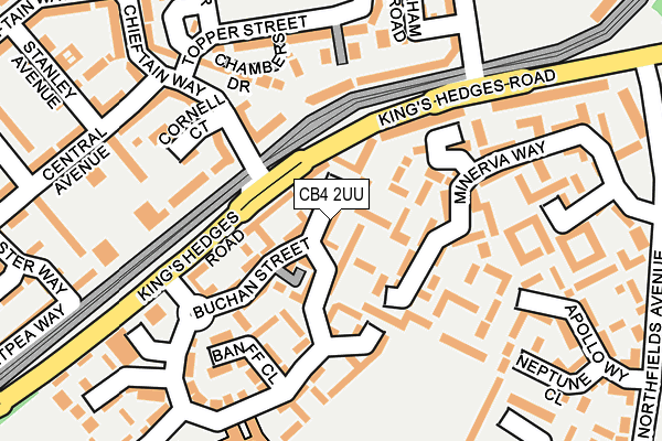 CB4 2UU map - OS OpenMap – Local (Ordnance Survey)