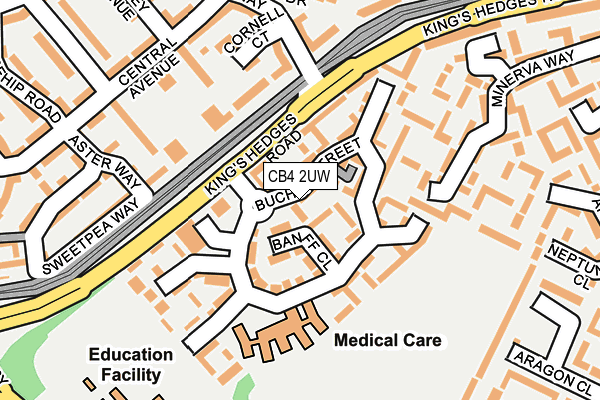 CB4 2UW map - OS OpenMap – Local (Ordnance Survey)