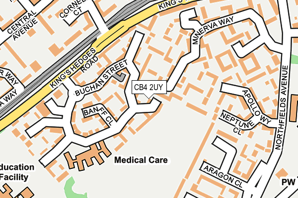 CB4 2UY map - OS OpenMap – Local (Ordnance Survey)
