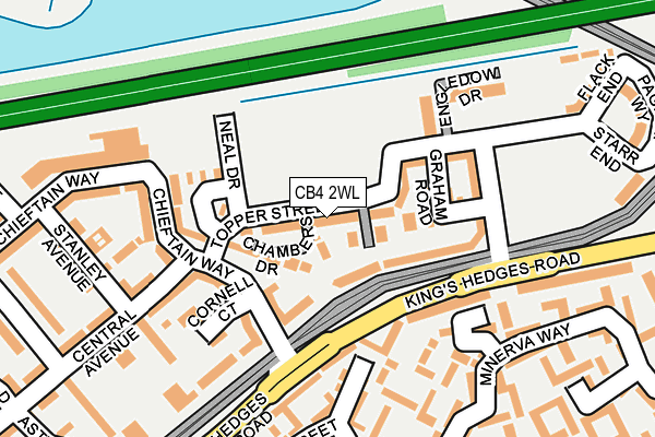 CB4 2WL map - OS OpenMap – Local (Ordnance Survey)