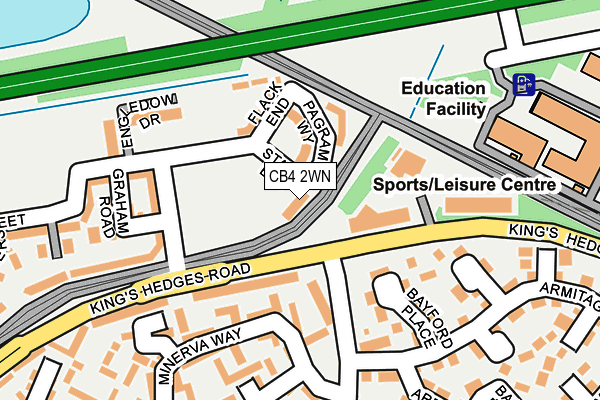 CB4 2WN map - OS OpenMap – Local (Ordnance Survey)