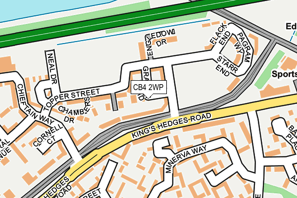 CB4 2WP map - OS OpenMap – Local (Ordnance Survey)