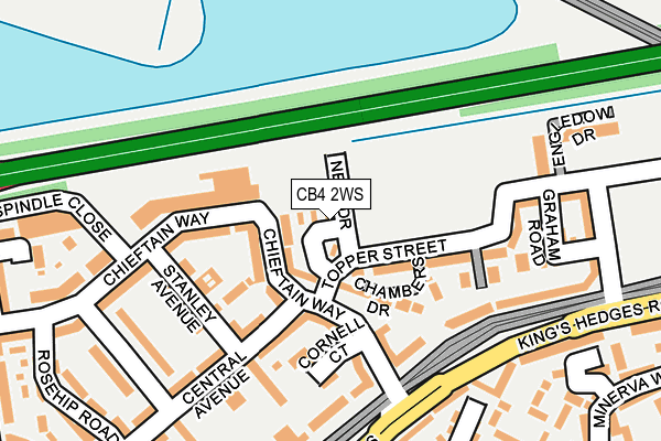 CB4 2WS map - OS OpenMap – Local (Ordnance Survey)