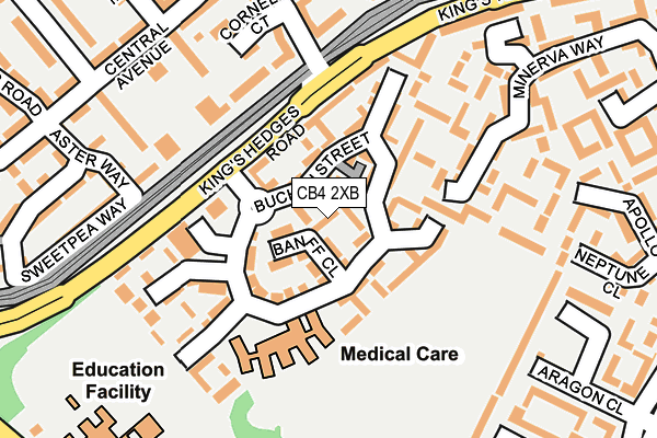 CB4 2XB map - OS OpenMap – Local (Ordnance Survey)