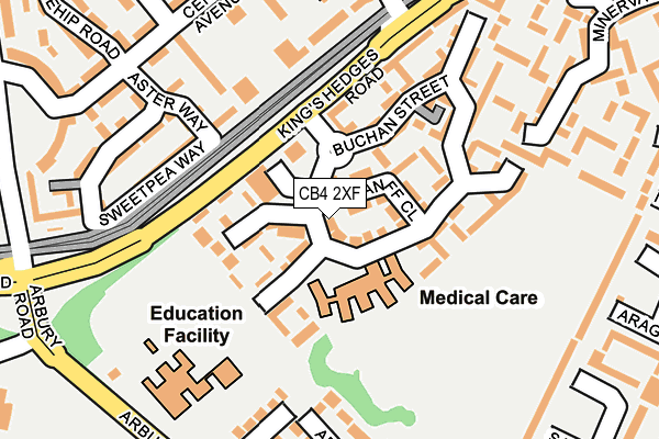 CB4 2XF map - OS OpenMap – Local (Ordnance Survey)