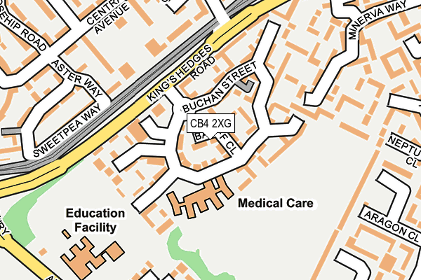 CB4 2XG map - OS OpenMap – Local (Ordnance Survey)