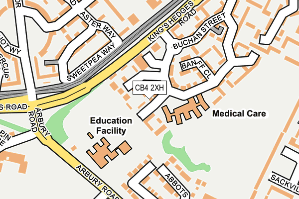 CB4 2XH map - OS OpenMap – Local (Ordnance Survey)