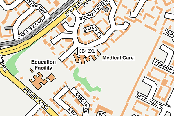 CB4 2XL map - OS OpenMap – Local (Ordnance Survey)