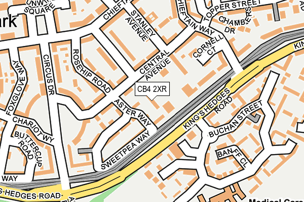 CB4 2XR map - OS OpenMap – Local (Ordnance Survey)
