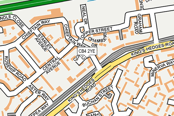 CB4 2YE map - OS OpenMap – Local (Ordnance Survey)