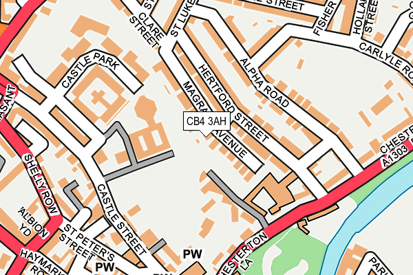 CB4 3AH map - OS OpenMap – Local (Ordnance Survey)